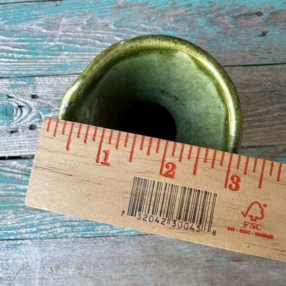 VTG Terrecotte Lotti Drink Pitcher 8.5" Terracotta Green Wine Water Jug Glossy - Picture 12 of 13